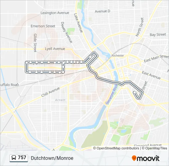 757 Bus Line Map