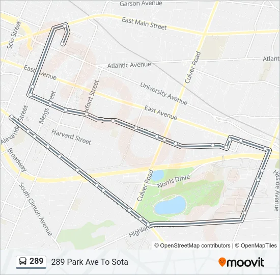 289 Bus Line Map