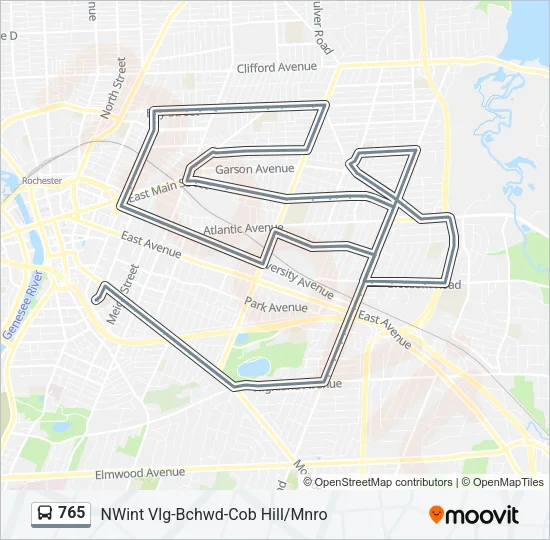 765 Bus Line Map