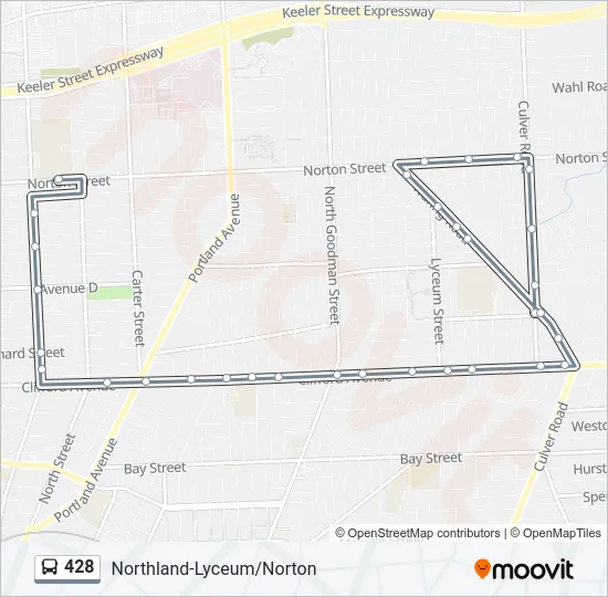 428 Bus Line Map