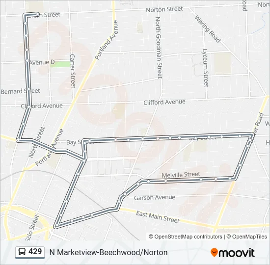 429 Bus Line Map