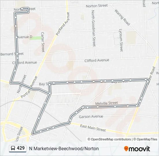 429 Bus Line Map