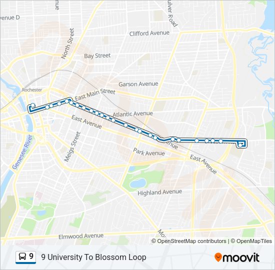 9 Bus Line Map