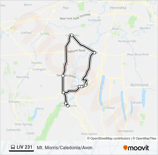 LIV 231 Bus Line Map