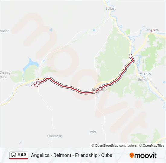 SA3 Bus Line Map