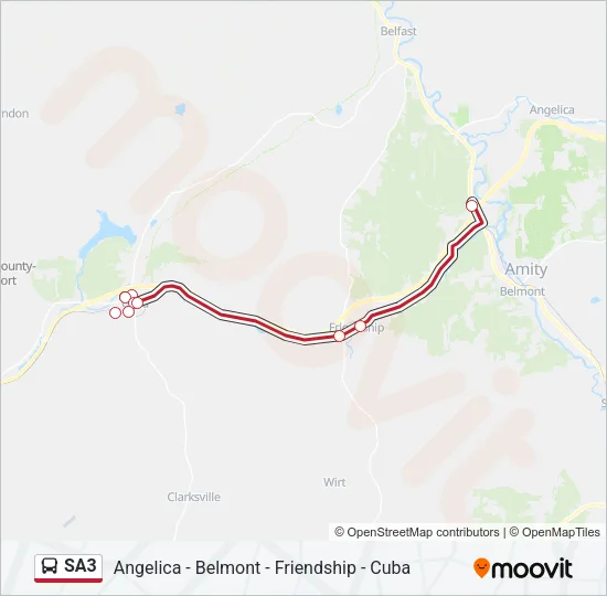 SA3 Bus Line Map