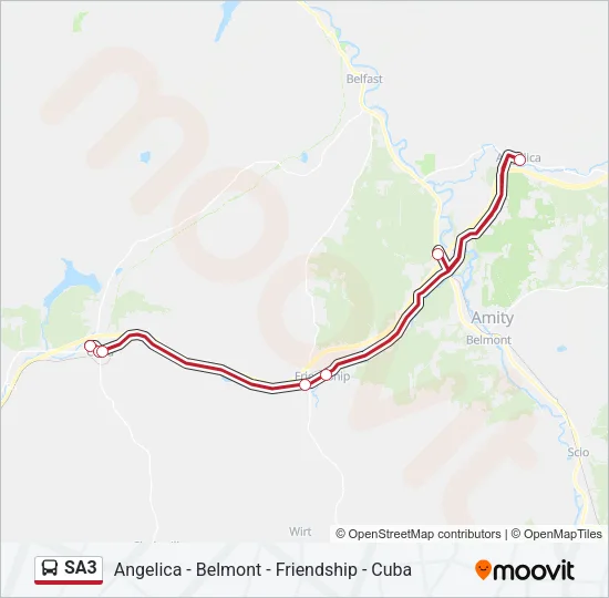SA3 Bus Line Map