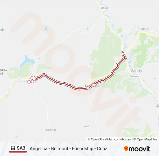 SA3 Bus Line Map
