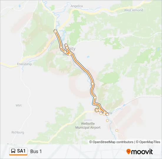 SA1 Bus Line Map