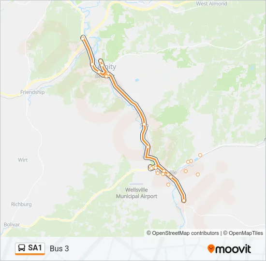 SA1 Bus Line Map