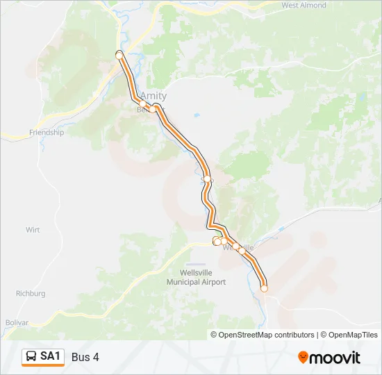 SA1 Bus Line Map