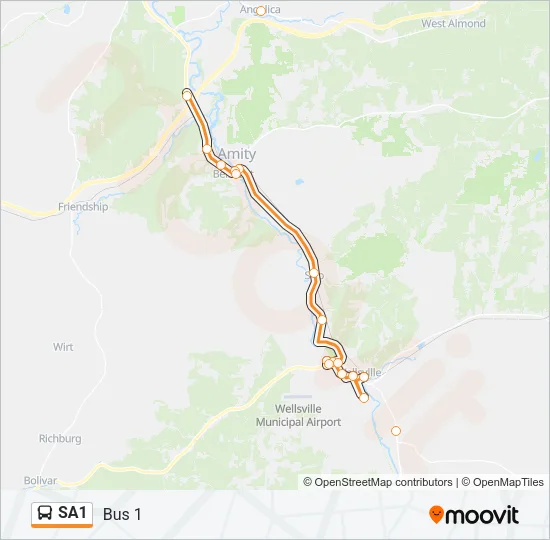 SA1 Bus Line Map