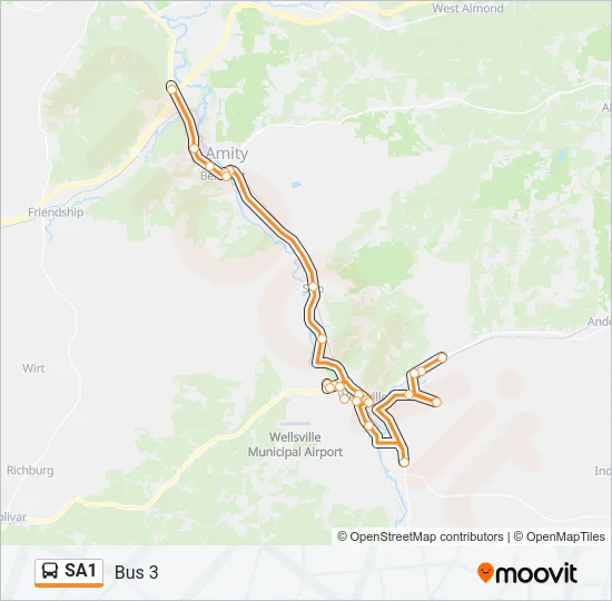SA1 Bus Line Map