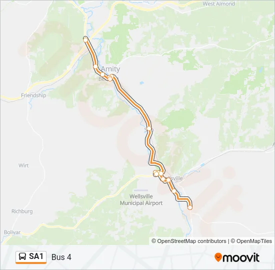 SA1 Bus Line Map