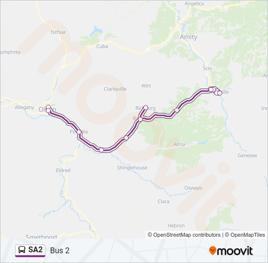 SA2 bus Line Map