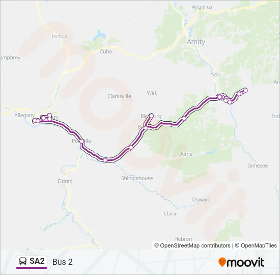 SA2 Bus Line Map