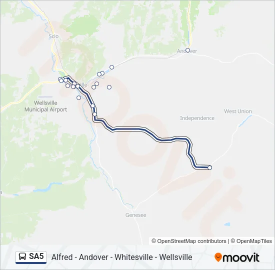 SA5 Bus Line Map