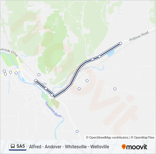 SA5 Bus Line Map