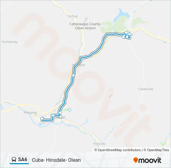 SA6 Bus Line Map