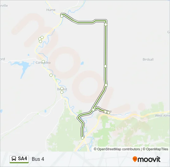 SA4 Bus Line Map