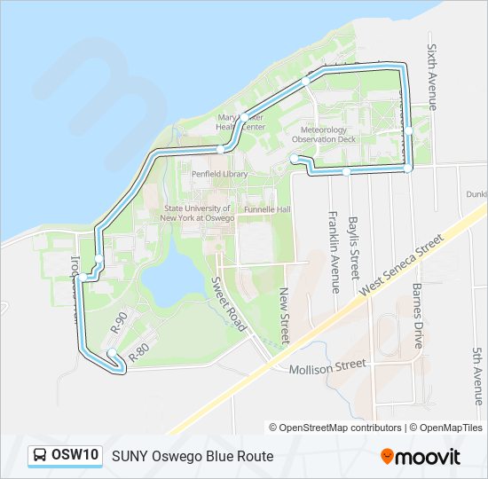 Mapa de OSW10 de autobús