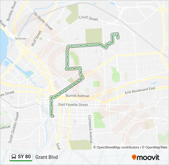 SY 80 Bus Line Map