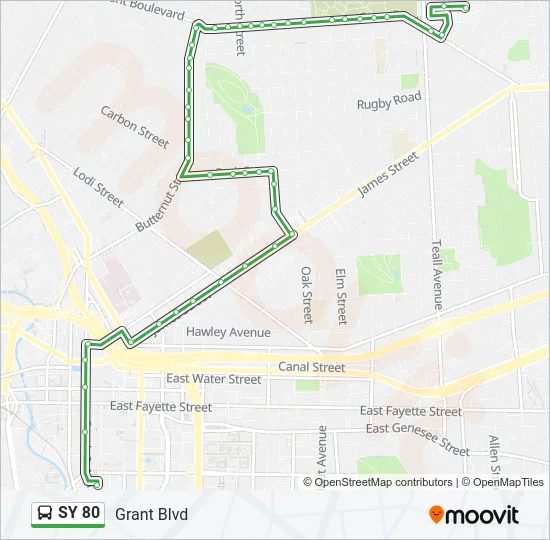 SY 80 Bus Line Map