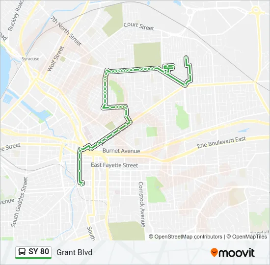 SY 80 Bus Line Map