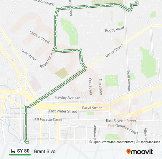 SY 80 Bus Line Map