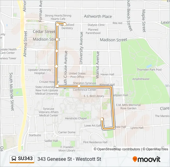 SU343 Bus Line Map