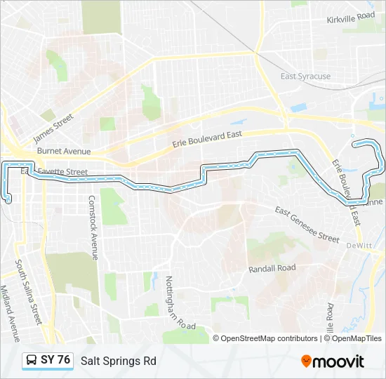 SY 76 Bus Line Map