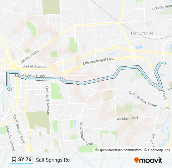 SY 76 Bus Line Map