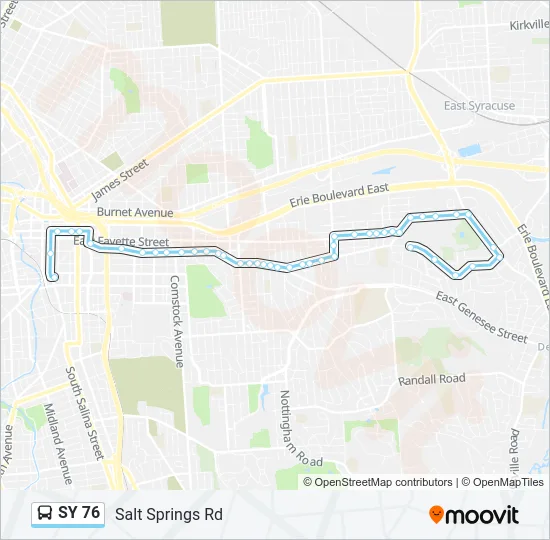 SY 76 Bus Line Map