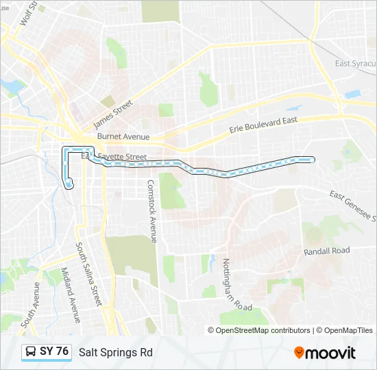 SY 76 Bus Line Map