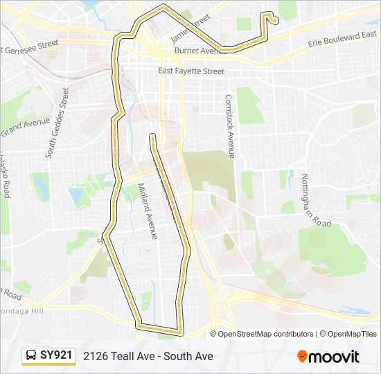 SY921 Bus Line Map