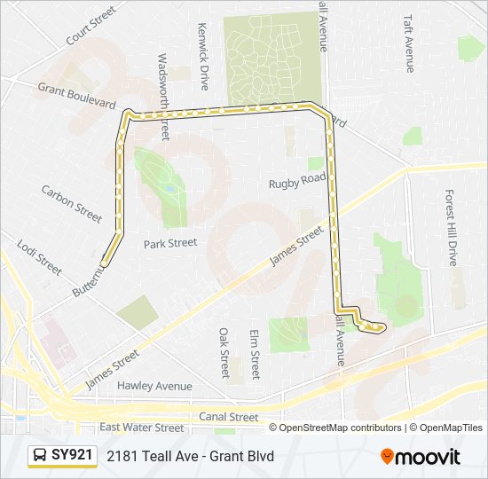 SY921 bus Line Map