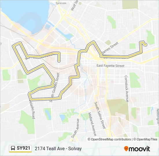 SY921 Bus Line Map