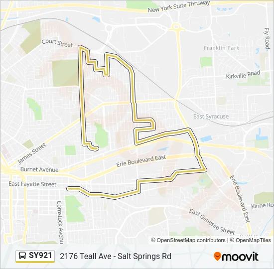 SY921 Bus Line Map
