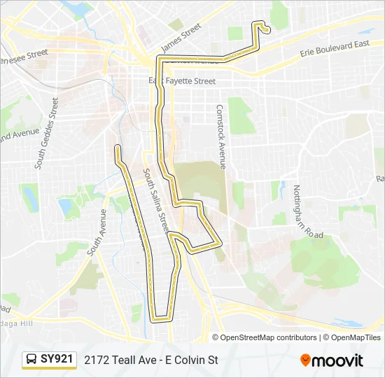 SY921 Bus Line Map