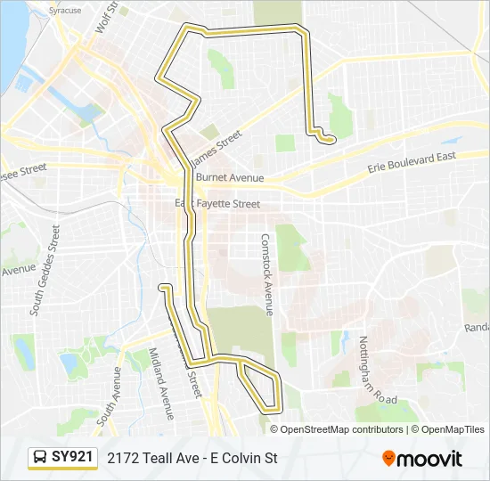 SY921 Bus Line Map
