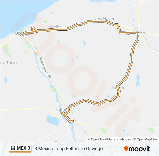 MEX 3 Bus Line Map