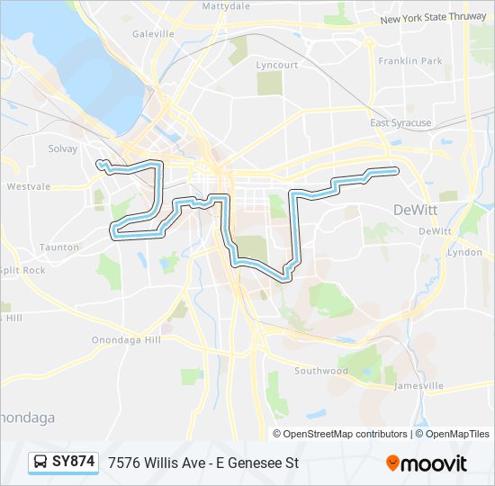 SY874 Bus Line Map