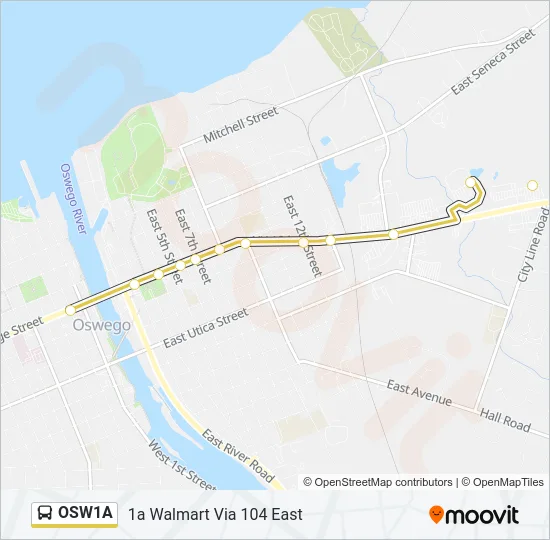 OSW1A Bus Line Map