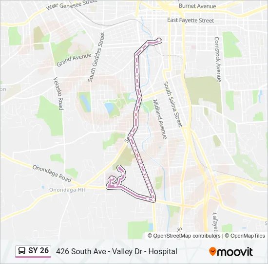 SY 26 Bus Line Map