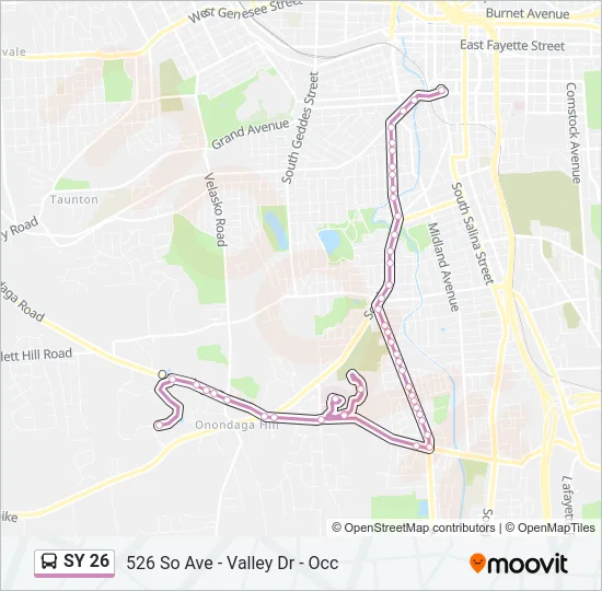 SY 26 Bus Line Map