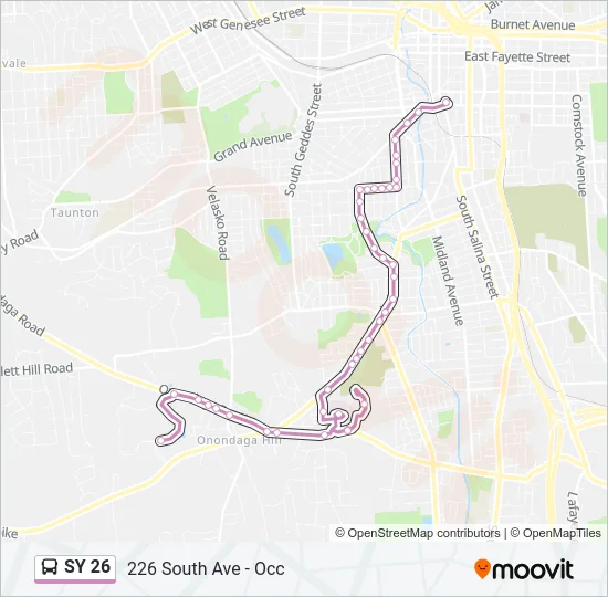 SY 26 Bus Line Map