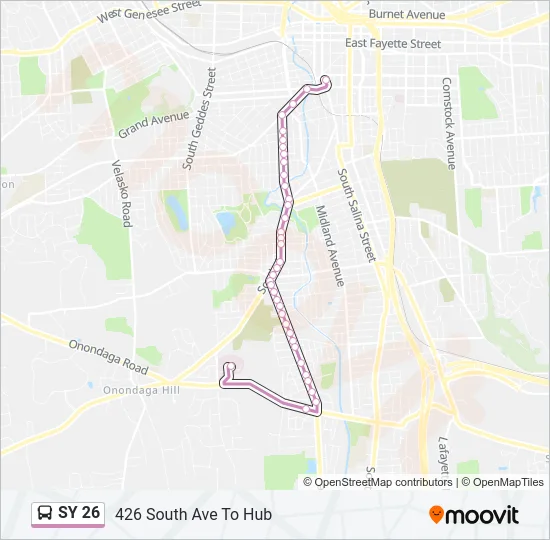 SY 26 Bus Line Map