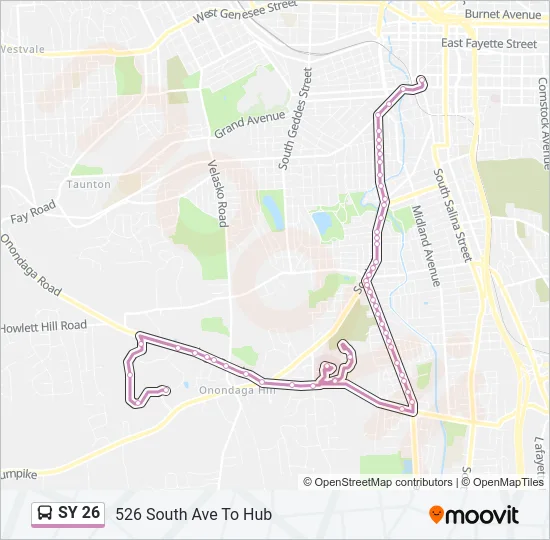 SY 26 Bus Line Map