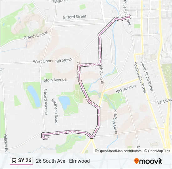 SY 26 Bus Line Map