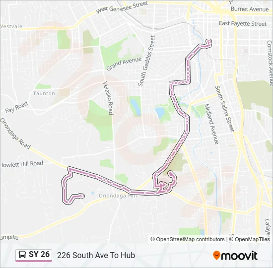 SY 26 Bus Line Map